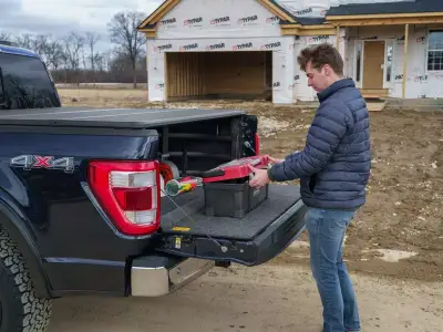 AMP Research - Bed Xtender HD Sport color Plata para F-150 / Lobo / Tundra - Image 22