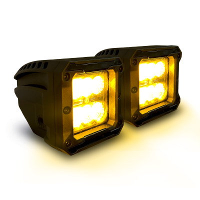 Realtruck - Luces Led CUBEIT de 3" RT Amber Series c / Inserto de plastico (1 Par) - Image 8